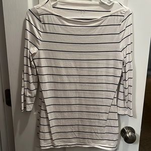 97 A NEW DAY white and black stripped 3/4 sleeve
